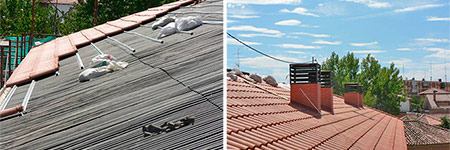 Trabajos de impermeabilizacion de tejados en Madrid.