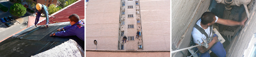 Trabajos de descuelgues verticales en Madrid.